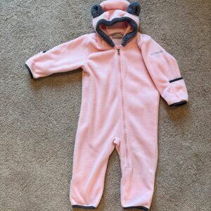 Columbia Tiny Bear II Fleece Bunting Baby Suit Pink Size 12-18M